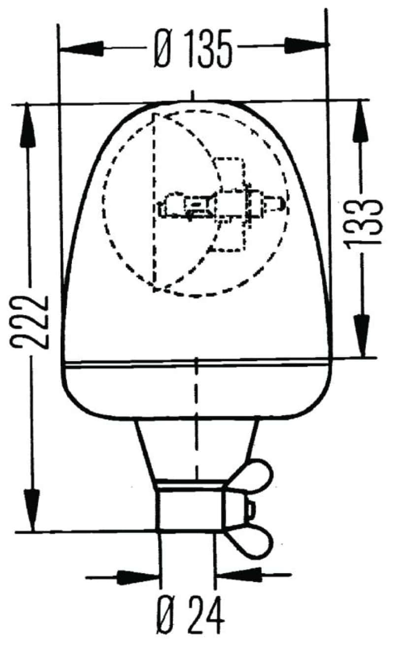 Hella — Hella Rotating Beacon H 12V Yellow Mgs12 2Rl - view 3