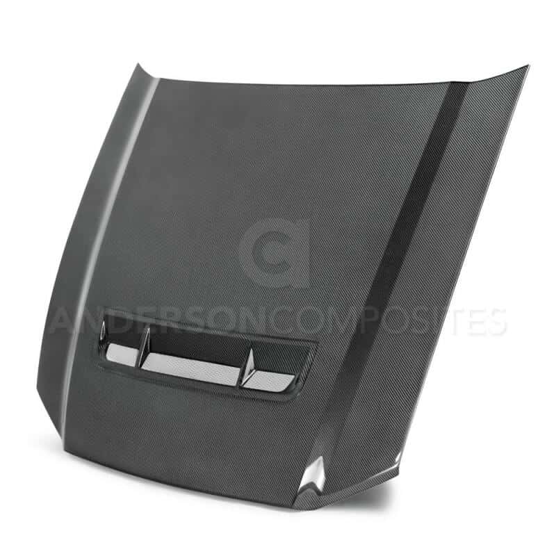 Anderson Composites — Anderson Composites 10-14 Ford Mustang/Shelby GT500 and 2013-2014 GT/V6 Type-GT Hood - view 2