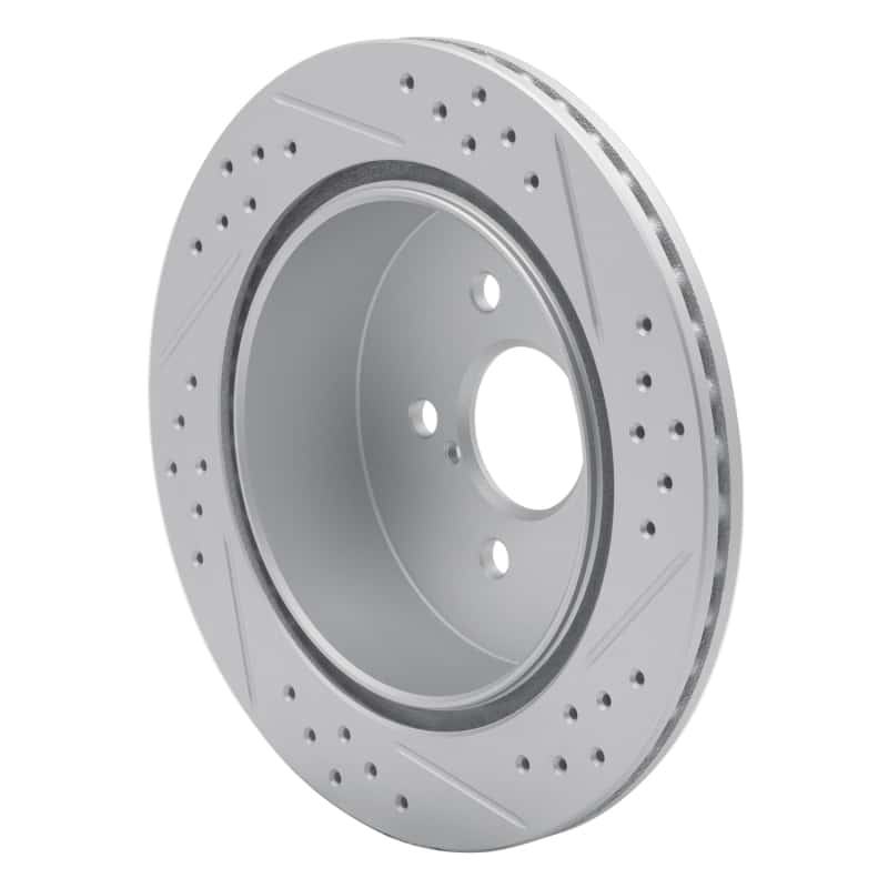 R1 Concepts — R1 14-18 Subaru Forester Rear Left Drilled & Slotted Geo-Carbon Rotor - view 4