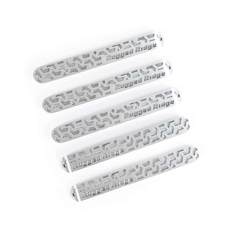 Rugged Ridge — Rugged Ridge Elite Dr Hndle Insert Brushed Tread 4D 07-18 Jeep Wrangler JK
Door Handle Inserts
Door Handle Trim - view 3
