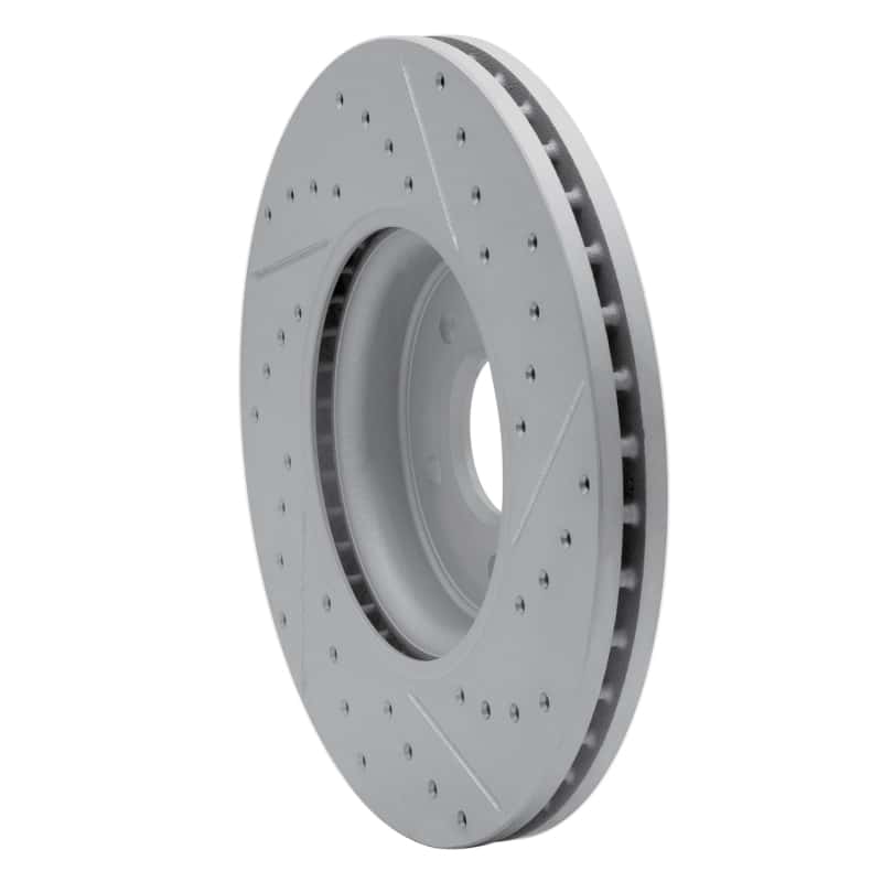 R1 Concepts — R1 17-19 Jaguar Xe Front Left Drilled & Slotted Geo-Carbon Rotor - view 4
