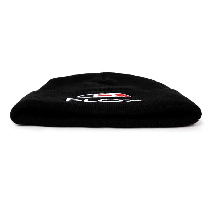 BLOX Racing — BLOX Racing Classic Beanie - Black w/ Stacked Logo - view 4