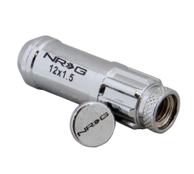 NRG — NRG 700 Series M12 X 1.5 Steel Lug Nut w/Dust Cap Cover Set 21 Pc w/Locks & Lock Socket - Silver - view 3
