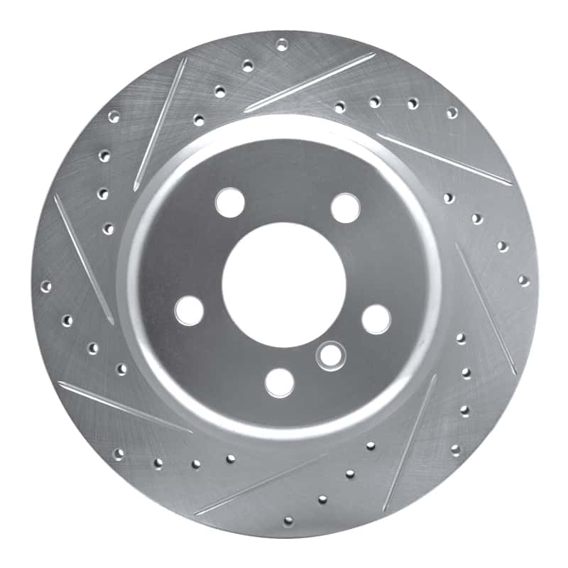 R1 Concepts — R1 11-16 BMW 528I xDrive Rear Left Drilled & Slotted Silver Brake Rotor
R1 Brake Rotor Drill - view 1