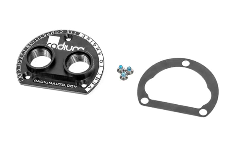 Radium Engineering — Radium VTA to VTE Competition Catch Can Adapter - 10AN Orb Ports
CC ADAPTER - view 1