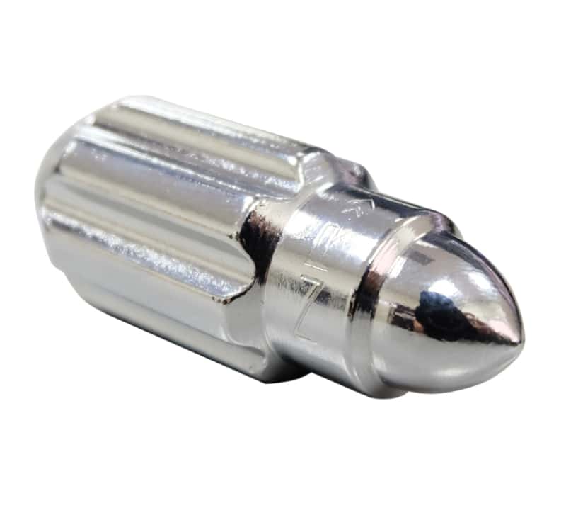 NRG — NRG 500 Series M12 X 1.5 Bullet Shape Steel Lug Nut Set - 21 Pc w/Lock Key - Silver - view 3