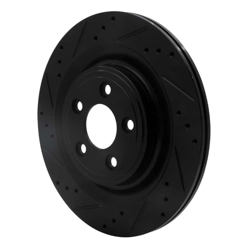R1 Concepts — R1 06-15 Jaguar Super V8 Rear Left Drilled & Slotted Black Brake Rotor
R1 Brake Rotor Drill - view 2