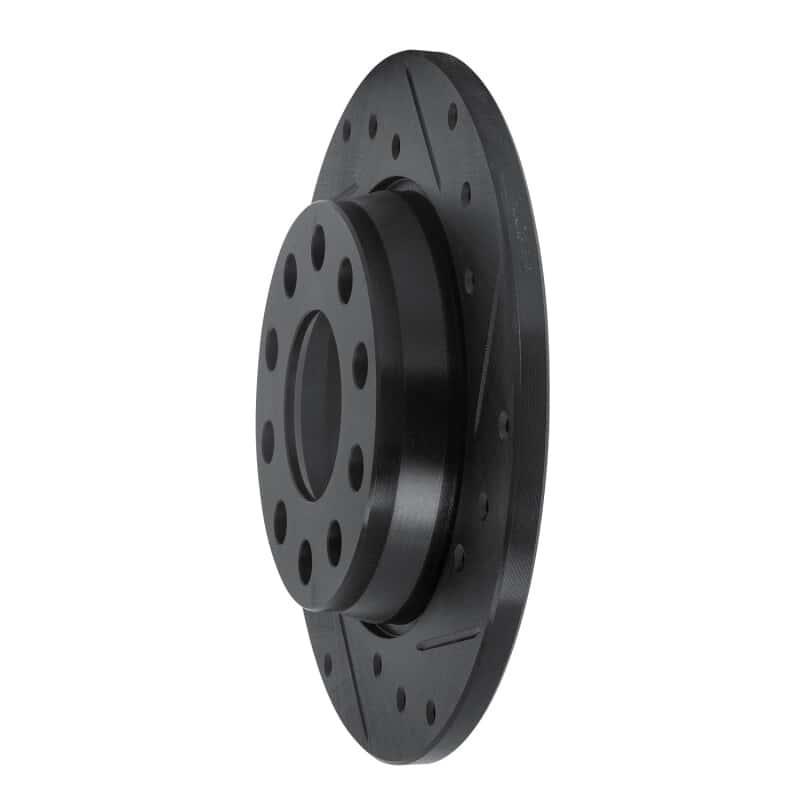 R1 Concepts — R1 00-08 Audi A4 (USA/Canada) Rear Right Drilled & Slotted Black Brake Rotor
R1 Brake Rotor Drill - view 2
