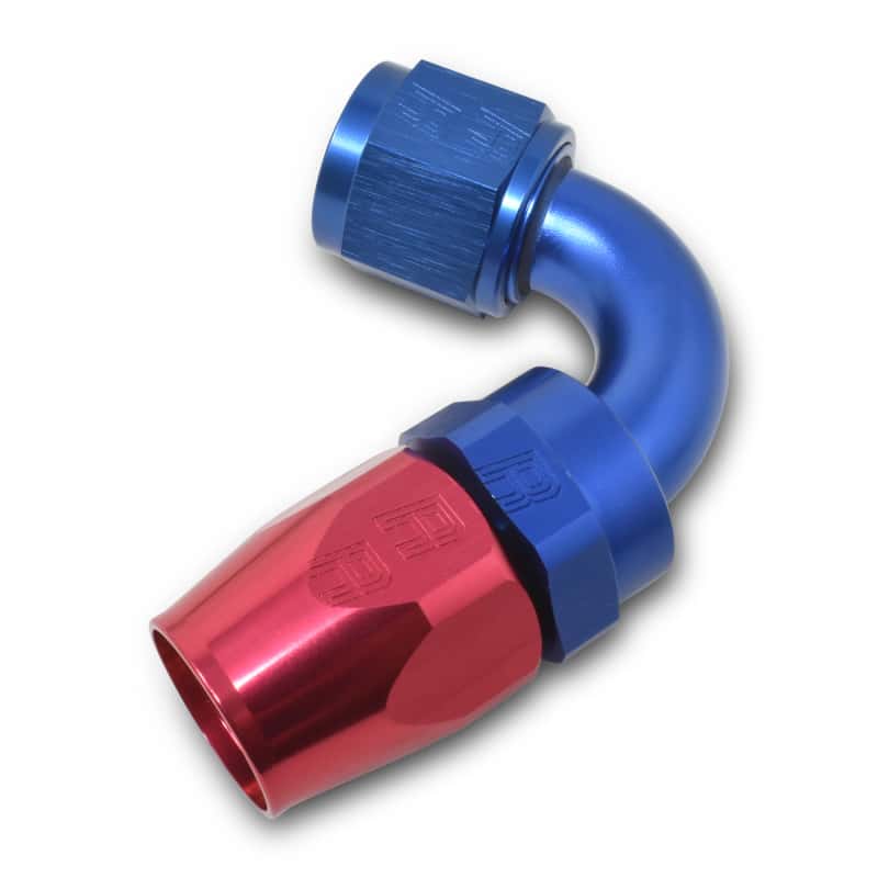 Russell — Russell Performance -8 AN Red/Blue 120 Degree Full Flow Swivel Hose End (With 3/4in Radius)
Hose Fitting - view 5