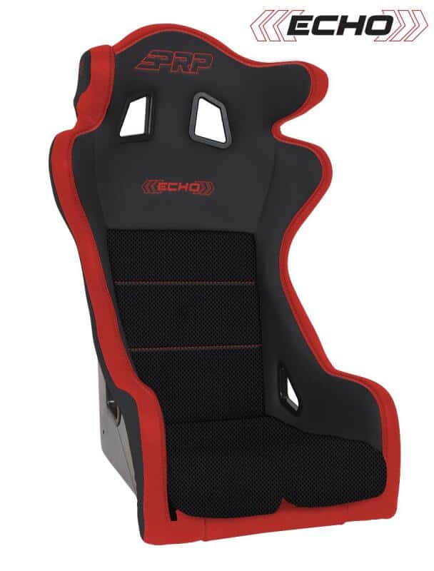 PRP Seats — PRP Echo Composite Seat- Black/Red (PRP Red Outline/Delta Red- Red Stitching) - view 2