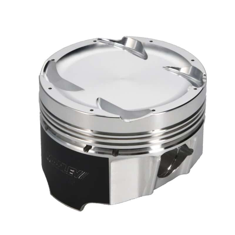 Manley Performance — Manley Mitsubishi Evo VIII/IX 4G63/4G63T 85.5mm Bore 8.5:1 Comp Ratio -12.1cc Dish T/T Piston Set
Piston Set - view 3