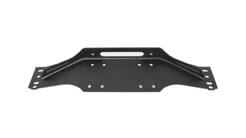 Fishbone Offroad — Fishbone Offroad 97-06 Jeep Wrangler TJ Winch Plate Steel - Black Textured Powdercoat Piranha Series - view 5