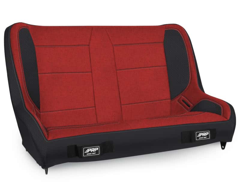 PRP Seats — PRP Jeep CJ-7/Wrangler YJ Elite Series Rear Bench- Red - view 2