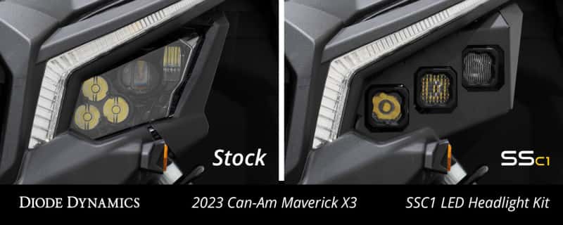 Diode Dynamics — Diode Dynamics 17-24 Can-Am Maverick X3 C1 Headlamp Kit - Sport White ABL (Pair) - view 6
