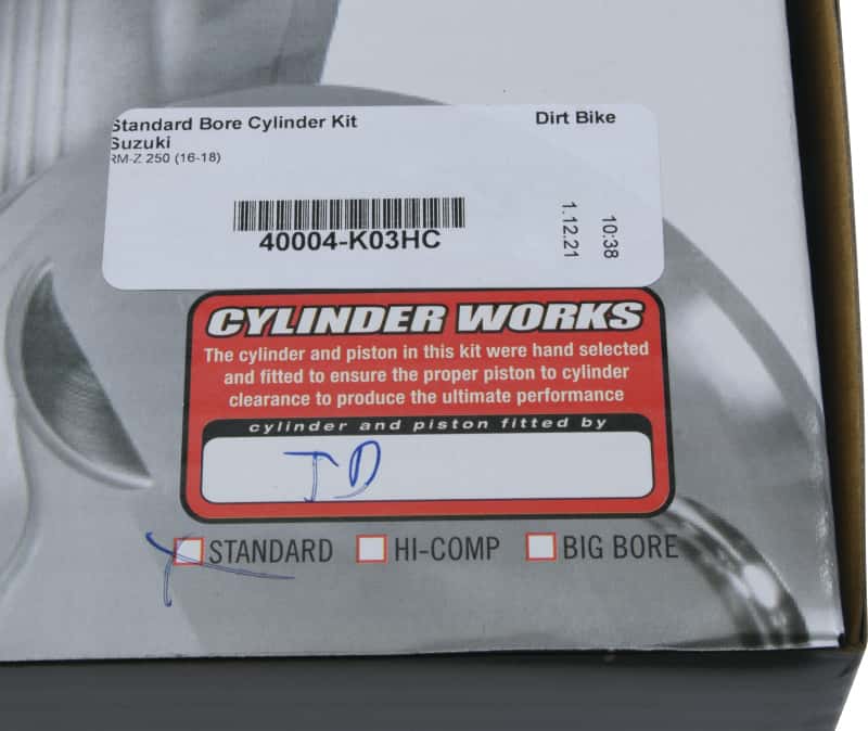 Cylinder Works — Cylinder Works 16-18 Suzuki RM-Z 250 250cc Standard Bore High Compression Cylinder Kit 14.2:1 Comp. - view 6