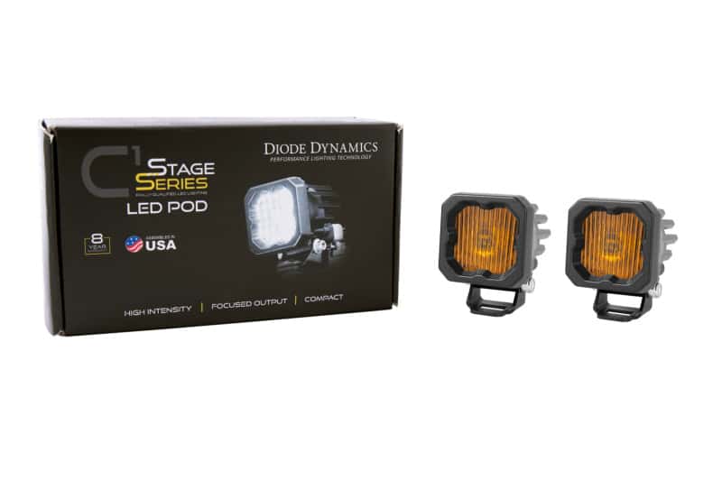 Diode Dynamics — Diode Dynamics Stage Series C1 LED Pod - Yellow SAE Fog Standard ABL (Pair) - view 3