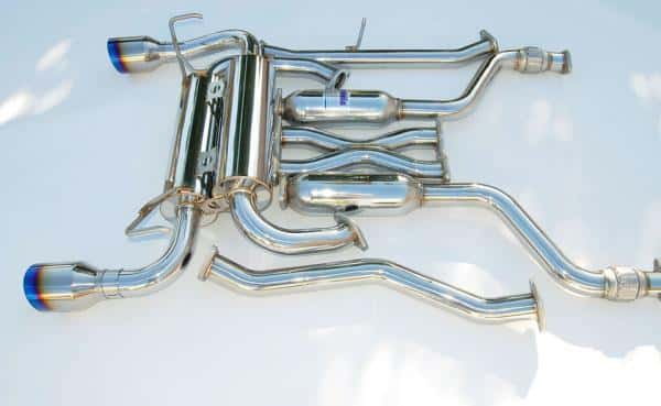 Invidia — Invidia 03-08 Infiniti G35 Coupe Gemini Single Layer Titanium Tip Cat-back Exhaust - view 1