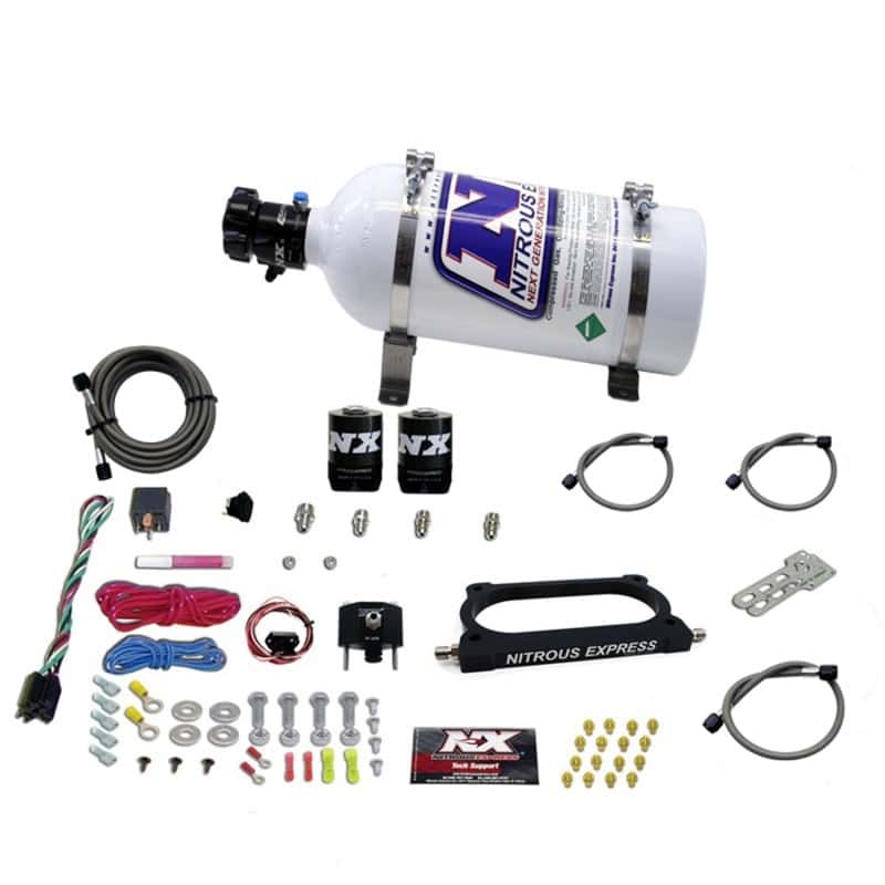 Nitrous Express — Nitrous Express 07-14 Ford Mustang GT500 Nitrous Plate Kit (50-250HP) w/5lb Bottle
Injection System Kit
N2OSys - view 1