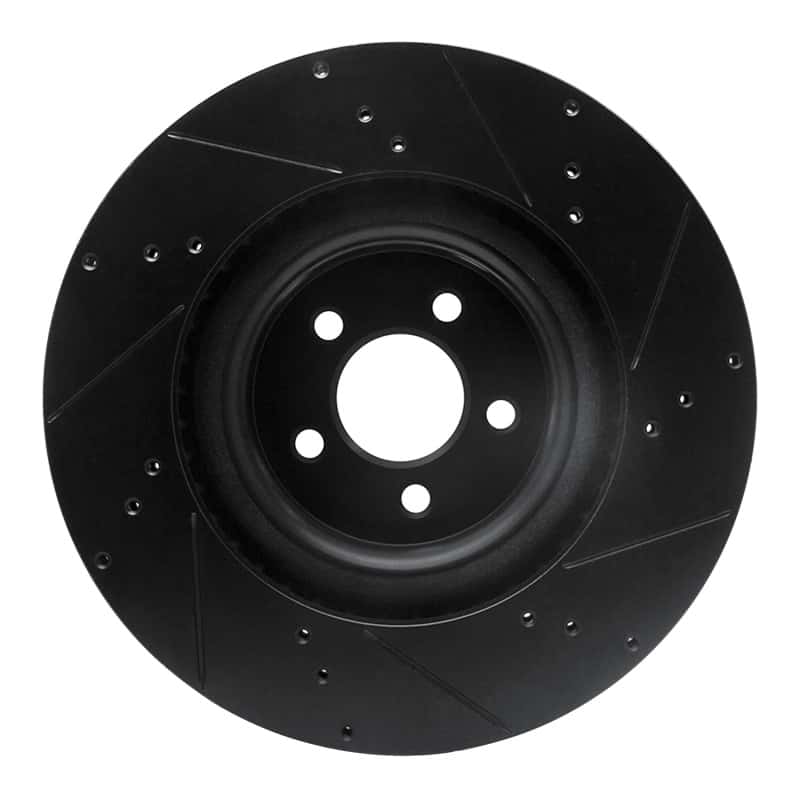 R1 Concepts — R1 15-23 Ford Mustang Front Left Drilled & Slotted Black Brake Rotor
R1 Brake Rotor Drill - view 5
