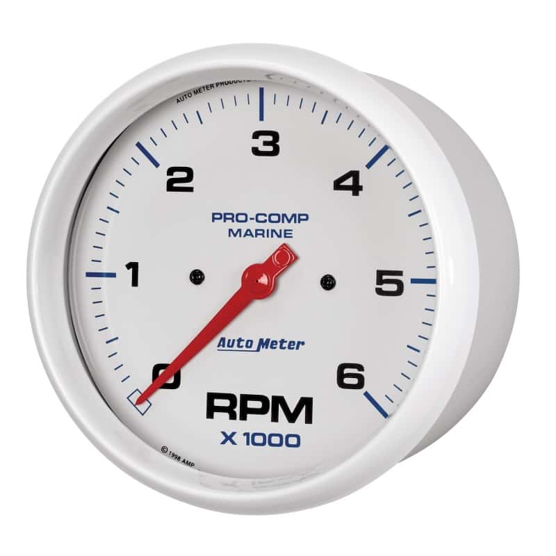 AutoMeter — Autometer Marine White Ultra-Lite 5in In-Dash Tachometer 0-6K RPM
GA 5" TACH 6KRPM MW - view 5