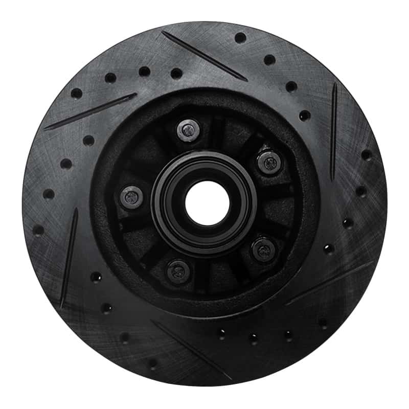 R1 Concepts — R1 95-97 Ford Ranger (USA/Canada) Front Left Drilled & Slotted Black Brake Rotor
R1 Brake Rotor Drill - view 5