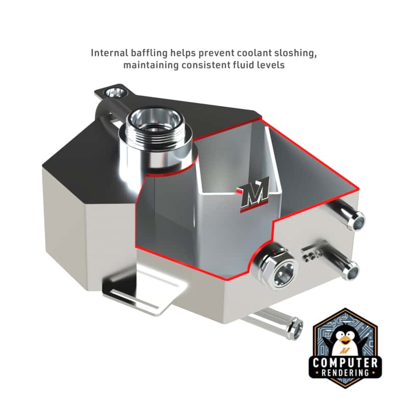 Mishimoto — Mishimoto 2014+ Ford Fiesta ST Aluminum Coolant Expansion Tank - Black
Coolant Reservoir - view 7