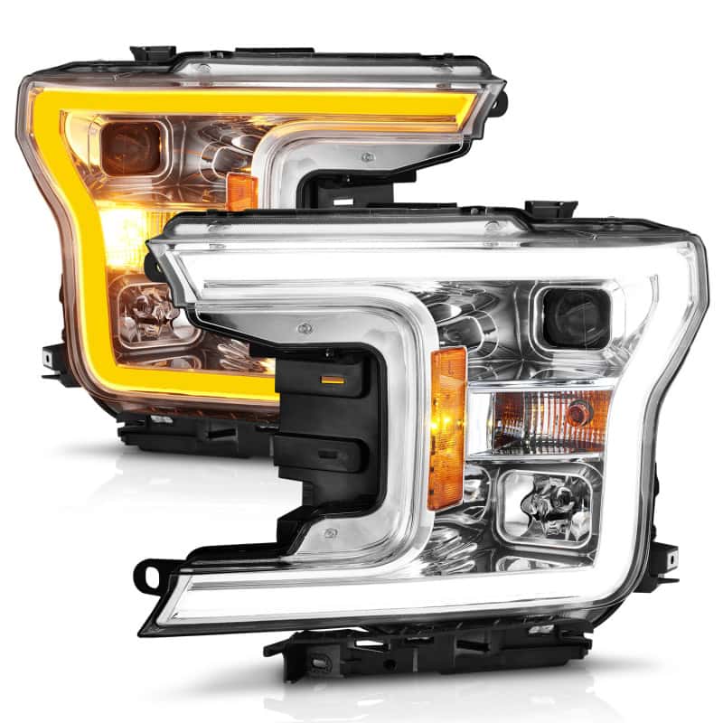 ANZO — ANZO 2018-2020 Ford F-150 Projector Headlight w/Plank Style Switchback Chrome Housing
Head Light Set
HdLtSet - view 8