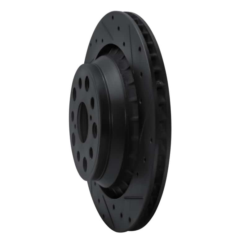R1 Concepts — R1 07-17 Lexus LS460 Right Rear Drilled & Slotted Black Brake Rotor
R1 Brake Rotor Drill - view 2