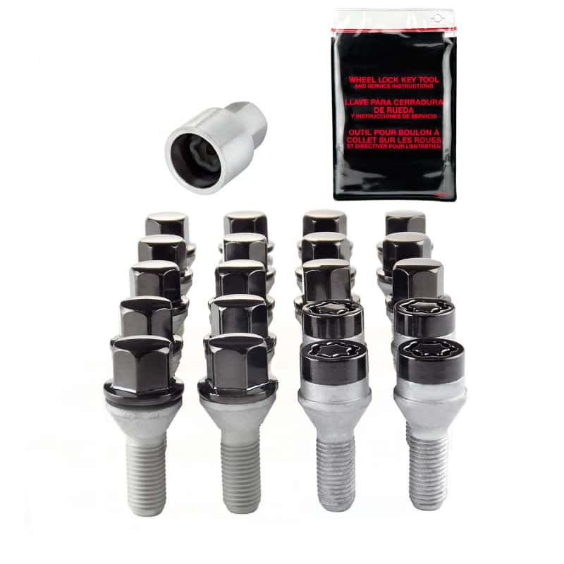 McGard — McGard 5 Lug Hex Install Kit w/Locks (Cone Seat Bolt) M12X1.25 / 17mm Hex / 25.6mm Shank L. - Black - view 5