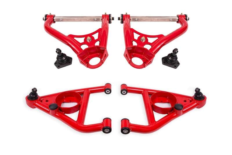 BMR Suspension — BMR 67-69 GM F-Body / 68-74 X-Body Non-Adj. Upper & Lower A-Arms (Polyurethane) - Red
A-arm Kit - view 2