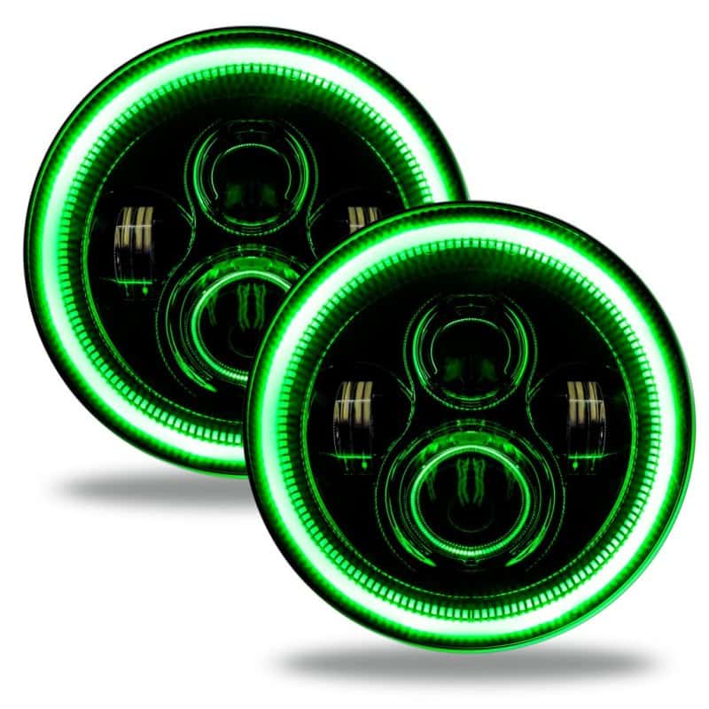 ORACLE Lighting — Oracle Jeep Wrangler JL/Gladiator JT 7in. High Powered LED Headlights (Pair) - Green
Headlights - view 2
