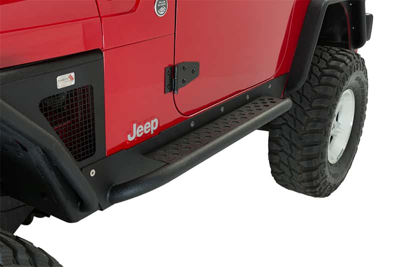 Fishbone Offroad — Fishbone Offroad 97-06 Jeep Wrangler TJ Steel Rock Slider - Black Textured Powdercoat - view 7