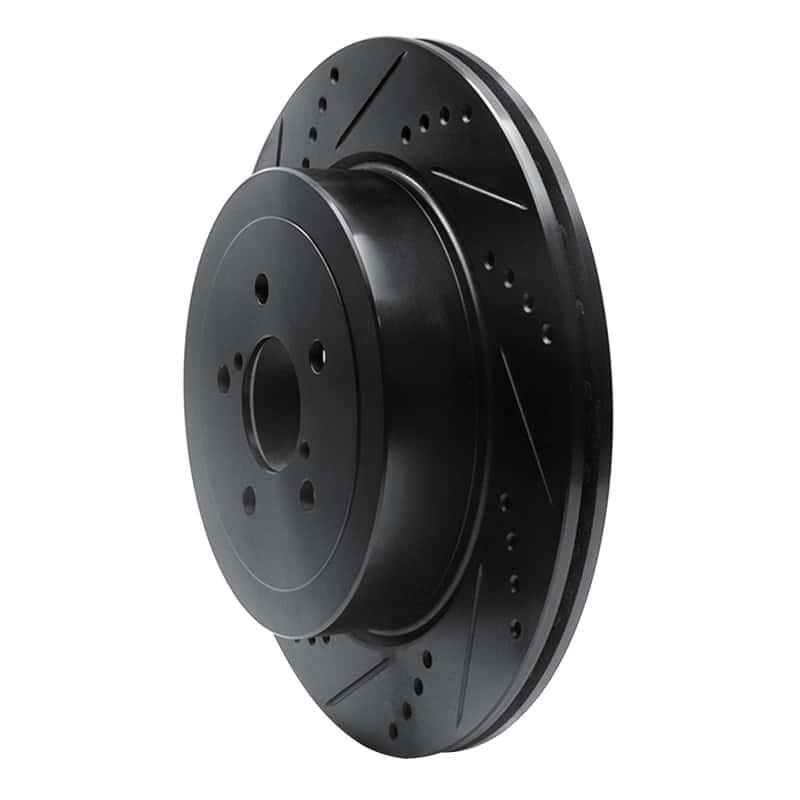 R1 Concepts — R1 03-04 Subaru Impreza Rear Left Drilled & Slotted Black Brake Rotor
R1 Brake Rotor Drill - view 2