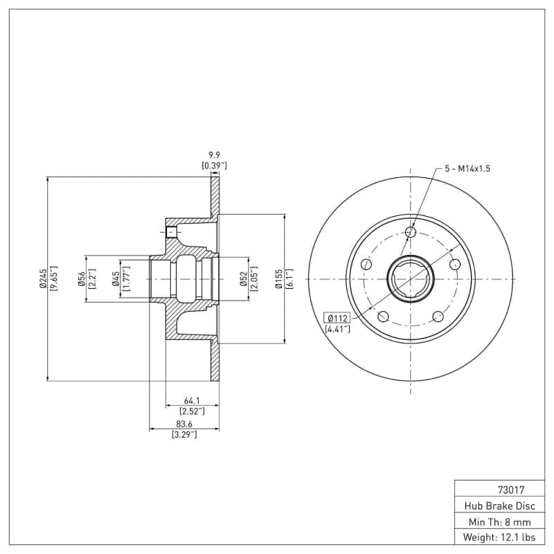 DFC — DFC 96-08 Audi A4 (USA/Canada) Rear GeoSPEC Coated Rotor
DFC Brake Rotor - view 6