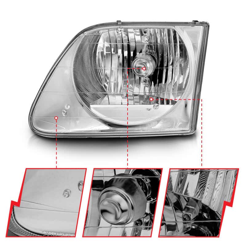 ANZO — ANZO 1997-2003 Ford F-150 Crystal Headlights Chrome
Head Light Set
HdLtSet - view 9