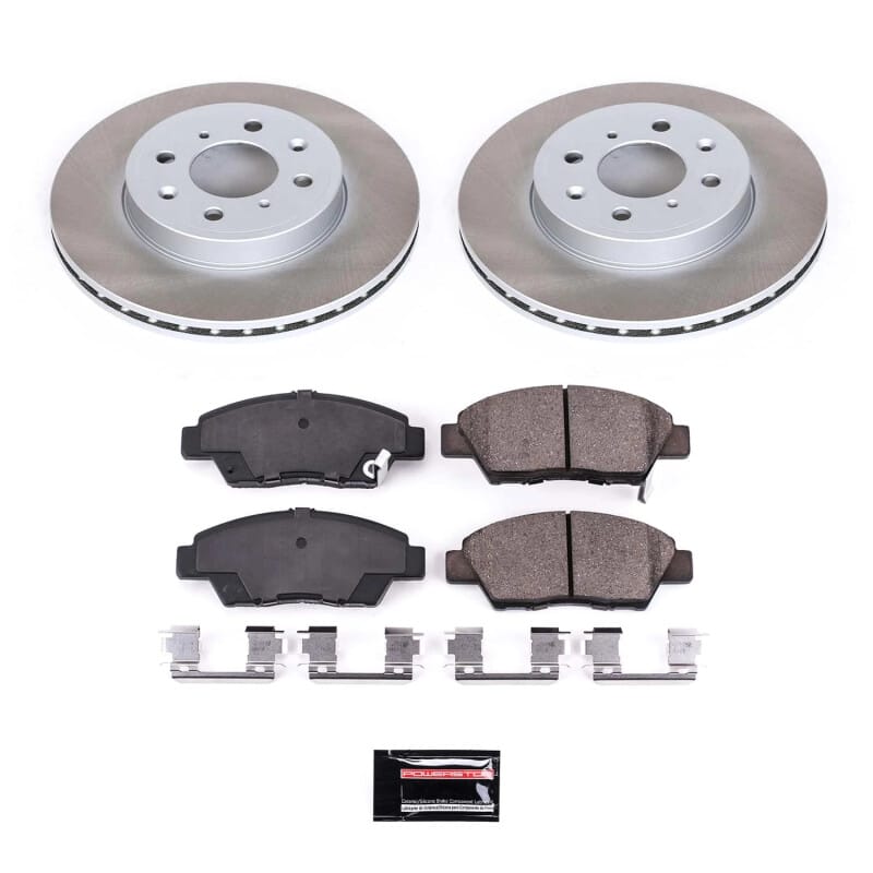 PowerStop — Semi-Coated Rotor and Low-Dust Ceramic Brake Pad Kit