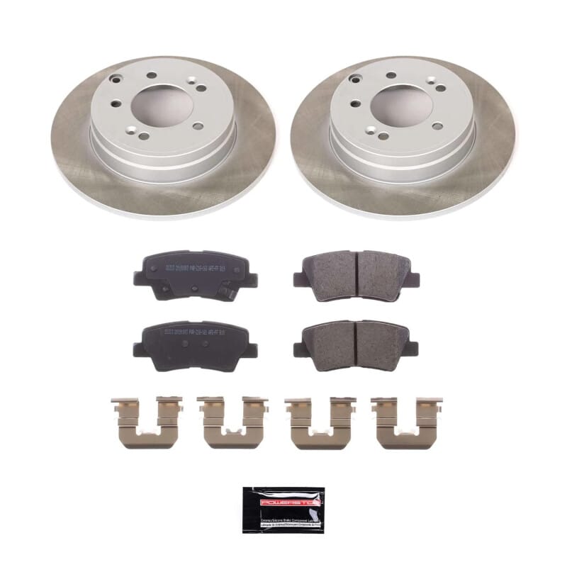 PowerStop — Semi-Coated Rotor and Low-Dust Ceramic Brake Pad Kit