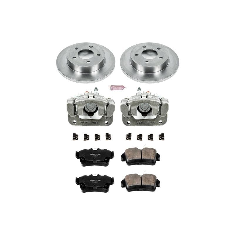 PowerStop — OE Stock Replacement Low-Dust Ceramic Brake Pad, Rotor and Caliper Kit