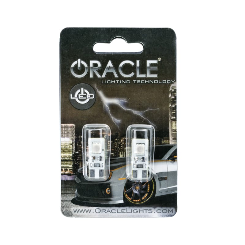 ORACLE Lighting — T10 2 LED 3 Chip Flank Bulb, Red, Pair