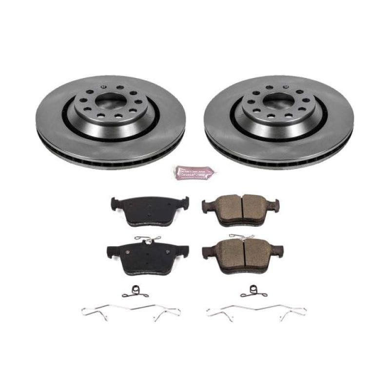 PowerStop — OE Stock Replacement Low-Dust Ceramic Brake Pad and Rotor Kit