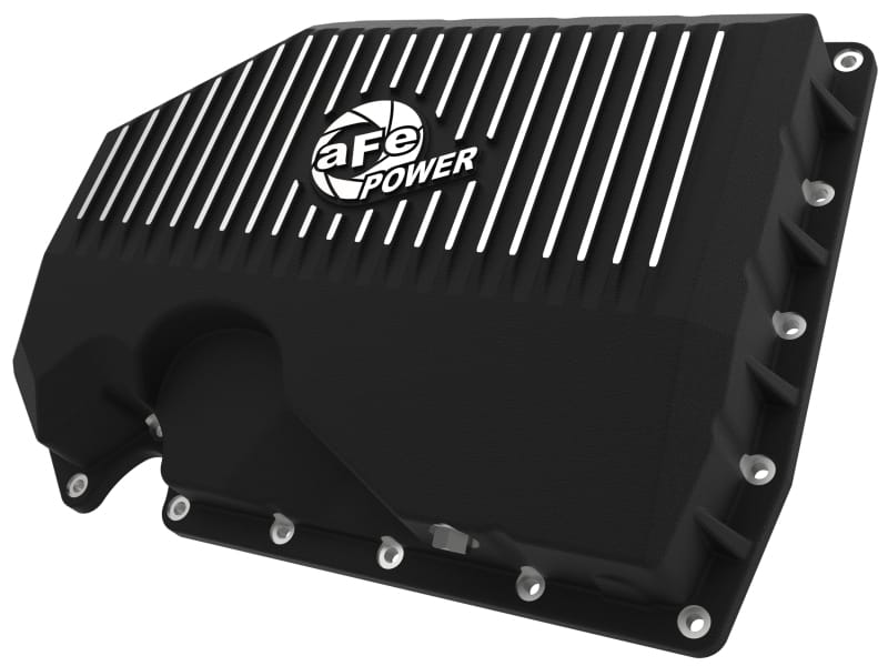 aFe — aFe POWER Pro Series Engine Oil Pan Black w/ Machined Fins