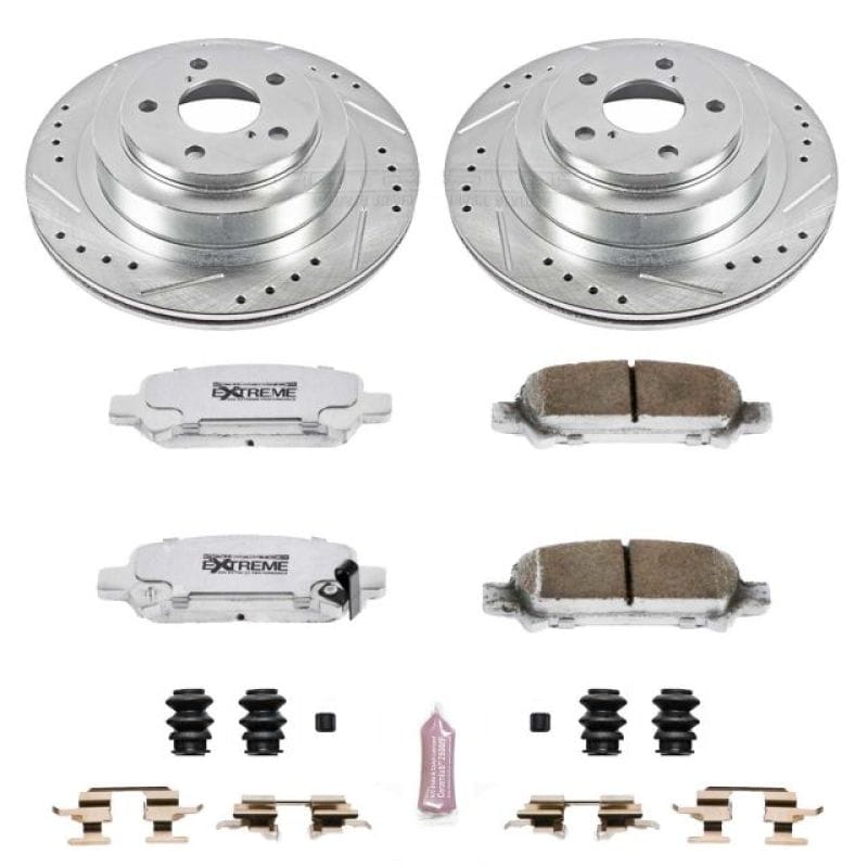PowerStop — Z26 Street Performance Ceramic Brake Pad and Drilled & Slotted Rotor Kit