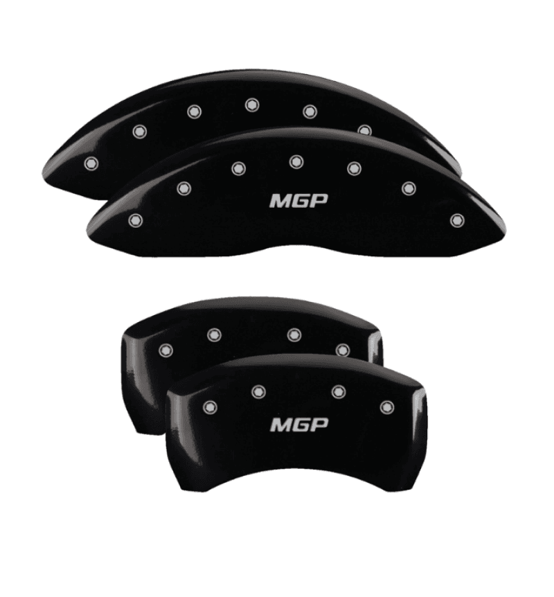 MGP — Set of 4 caliper covers, Engraved Front and Rear: MGP, Black powder coat finish,