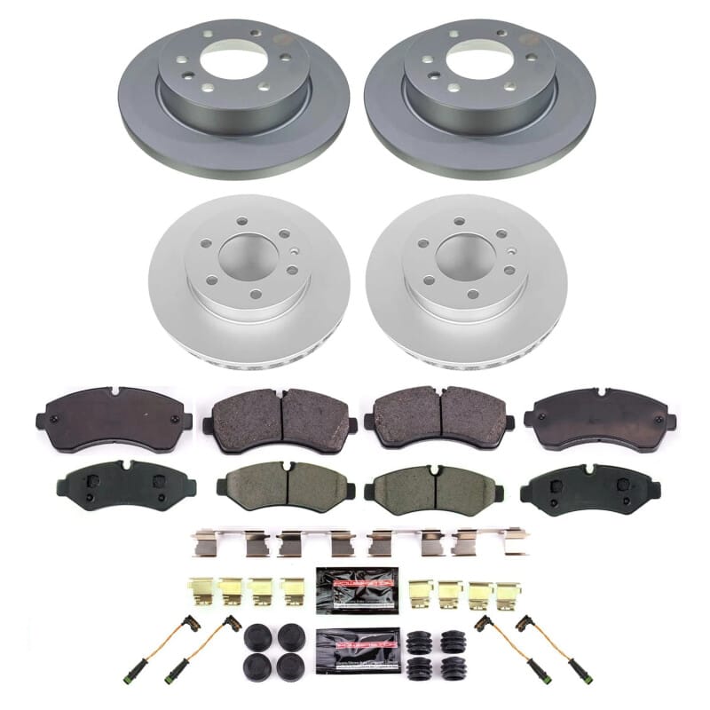 PowerStop — Genuine Geomet Coated Rotor and Low-Dust Ceramic Brake Pad Kit