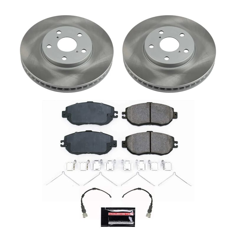 PowerStop — Semi-Coated Rotor and Low-Dust Ceramic Brake Pad Kit