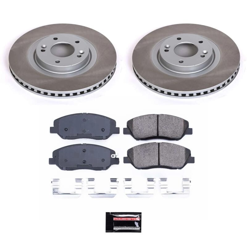 PowerStop — Semi-Coated Rotor and Low-Dust Ceramic Brake Pad Kit