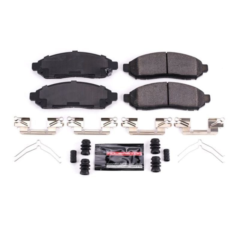 PowerStop — PowerStop - Z23 Daily Driver Carbon-Fiber Ceramic Brake Pads with Hardware Kit