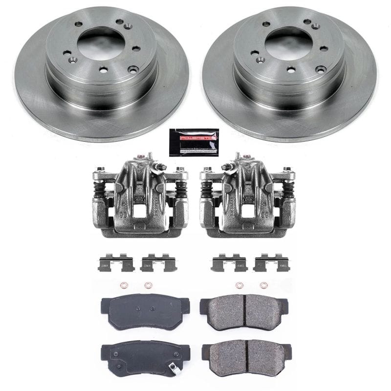 PowerStop — OE Stock Replacement Low-Dust Ceramic Brake Pad, Rotor and Caliper Kit