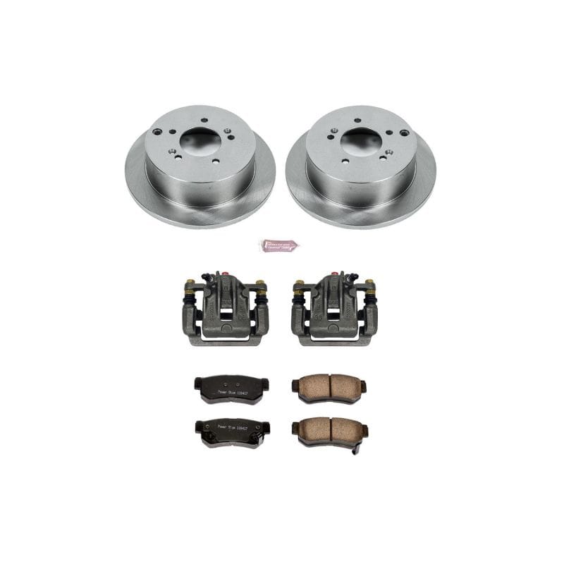 PowerStop — OE Stock Replacement Low-Dust Ceramic Brake Pad, Rotor and Caliper Kit