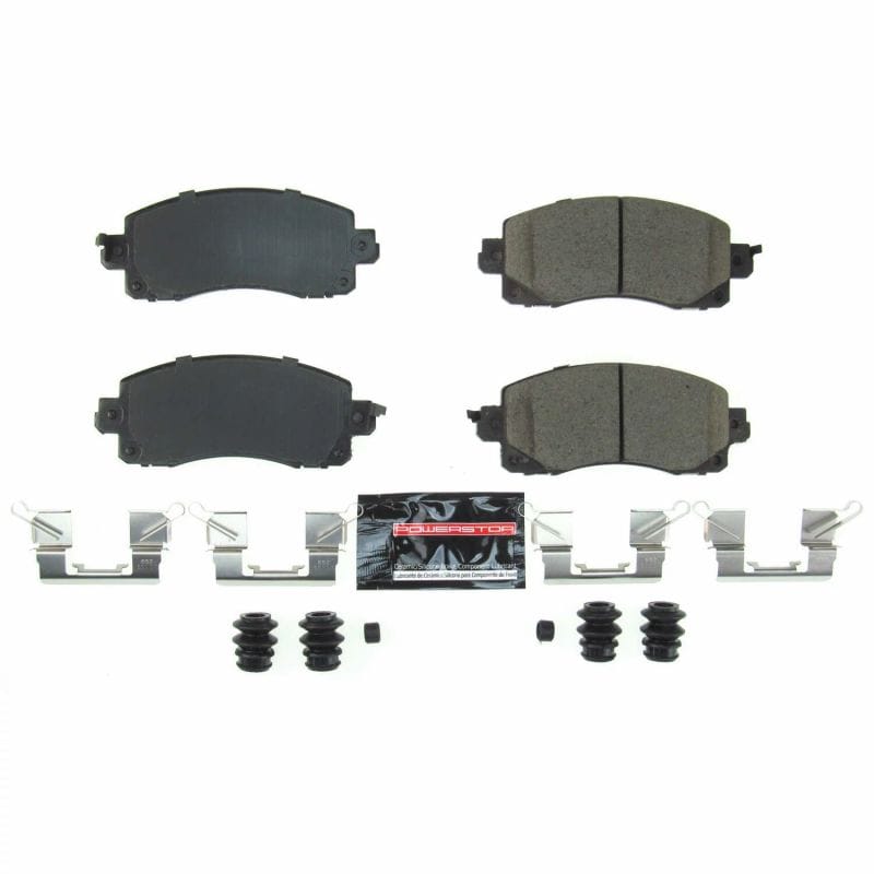 PowerStop — PowerStop - Z23 Daily Driver Carbon-Fiber Ceramic Brake Pads with Hardware Kit